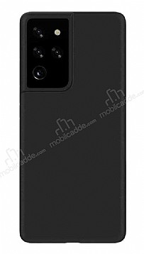 Eiroo Ghost Thin Samsung Galaxy S21 Ultra Siyah nce Rubber Klf