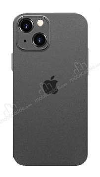 Eiroo Ghost Thin iPhone 14 Ultra nce effaf Siyah Rubber Klf