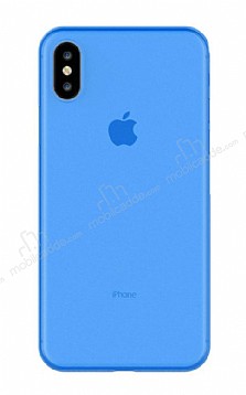 Eiroo Ghost Thin iPhone X / XS Ultra nce Mavi Rubber Klf