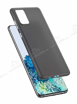 Eiroo Ghost Thin Samsung Galaxy S20 Plus Siyah Ultra nce Rubber Klf