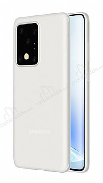 Eiroo Ghost Thin Samsung Galaxy S20 Ultra Beyaz nce Rubber Klf