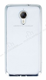Eiroo Glace General Mobile GM 5 Plus Tal Silver Kenarl effaf Silikon Klf