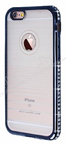 Eiroo Glace iPhone 6 / 6S Siyah Tal Kenarl effaf Silikon Klf