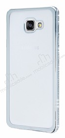 Eiroo Glace Samsung Galaxy A5 2016 Tal Silver Kenarl effaf Silikon Klf