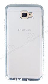 Eiroo Glace Samsung Galaxy J5 Prime Silver Tal Kenarl effaf Silikon Klf