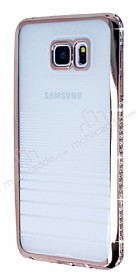 Eiroo Glace Samsung Galaxy Note 5 Rose Gold Tal Kenarl effaf Silikon Klf