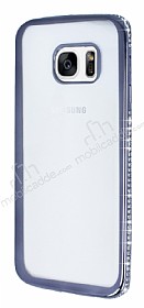 Eiroo Glace Samsung Galaxy S7 Tal Siyah Kenarl effaf Silikon Klf