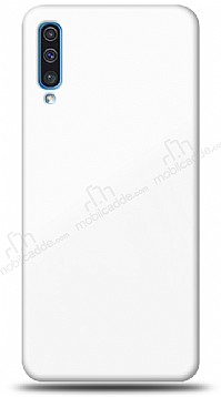 Eiroo Glass Samsung Galaxy A50s Silikon Kenarl Cam Beyaz Klf