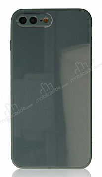 Eiroo Glass Series iPhone 7 Plus / 8 Plus Kamera Korumal Koyu Yeil Silikon Klf