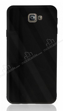 Eiroo Glass Series Samsung Galaxy J7 Prime Siyah Silikon Klf