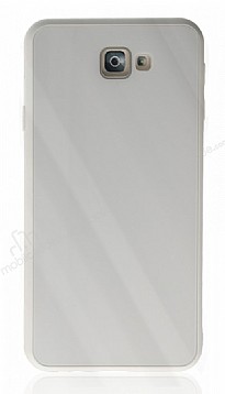 Eiroo Glass Series Samsung Galaxy J7 Prime Beyaz Silikon Klf