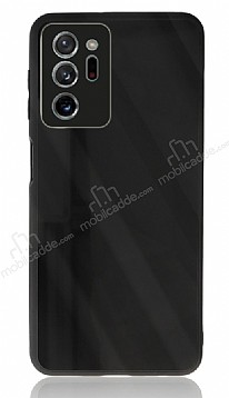 Eiroo Glass Series Samsung Galaxy Note 20 Ultra Kamera Korumal Siyah Silikon Klf