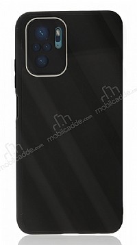 Eiroo Glass Series Xiaomi Poco M5s Kamera Korumal Siyah Silikon Klf