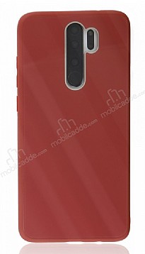 Eiroo Glass Series Xiaomi Redmi Note 8 Pro Bordo Silikon Klf