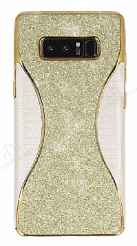 Eiroo Glint Samsung Galaxy Note 8 Simli Gold Silikon Klf