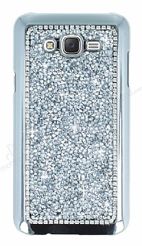 Eiroo Glows 2 Samsung Galaxy J7 Tal Silver Rubber Klf