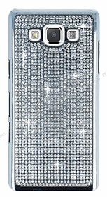 Eiroo Glows Samsung Galaxy A5 Tal Silver Rubber Klf
