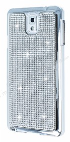 Eiroo Glows Samsung N9000 Galaxy Note 3 Tal Silver Rubber Klf