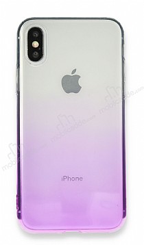 Eiroo Gradient iPhone X / XS Geili Mor Silikon Klf