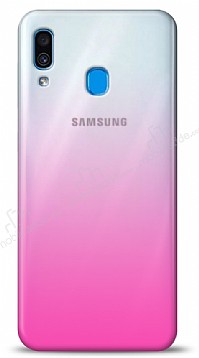 Eiroo Gradient Samsung Galaxy A20 / A30 Geili Pembe Rubber Klf