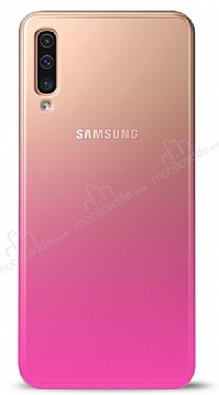 Eiroo Gradient Samsung Galaxy A7 2018 Geili Pembe Rubber Klf