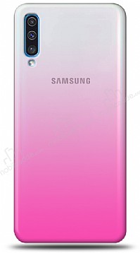 Eiroo Gradient Samsung Galaxy A70 Geili Pembe Rubber Klf