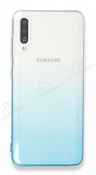 Eiroo Gradient Samsung Galaxy A70 Geili Turkuaz Silikon Klf