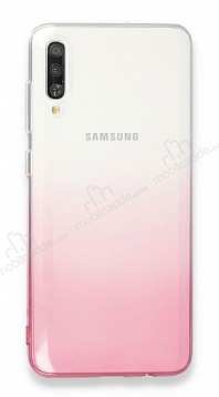 Eiroo Gradient Samsung Galaxy A70 Geili Pembe Silikon Klf