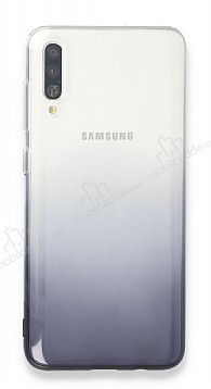 Eiroo Gradient Samsung Galaxy A70 Geili Siyah Silikon Klf