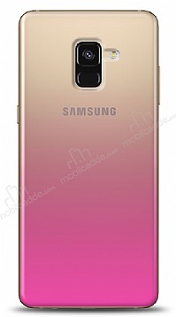 Eiroo Gradient Samsung Galaxy A8 2018 Geili Pembe Rubber Klf