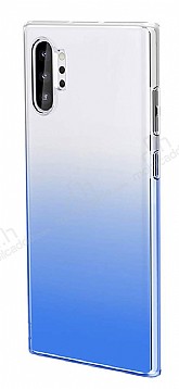 Eiroo Gradient Samsung Galaxy Note 10 Plus Geili Mavi Silikon Klf
