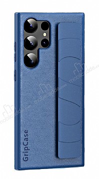 Eiroo Grip Samsung Galaxy S24 Ultra Standl Lacivert Rubber Klf