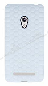 Eiroo Honeycomb Asus Zenfone 5 Beyaz Silikon Klf