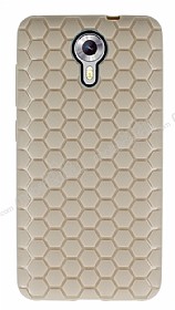 Eiroo Honeycomb General Mobile Android One Krem Silikon Klf
