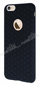 Eiroo Honeycomb iPhone 6 Plus / 6S Plus Siyah Silikon Klf