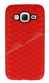 Eiroo Honeycomb Samsung Galaxy Core Prime Krmz Silikon Klf