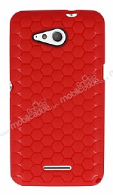 Eiroo Honeycomb Sony Xperia E4g Krmz Silikon Klf