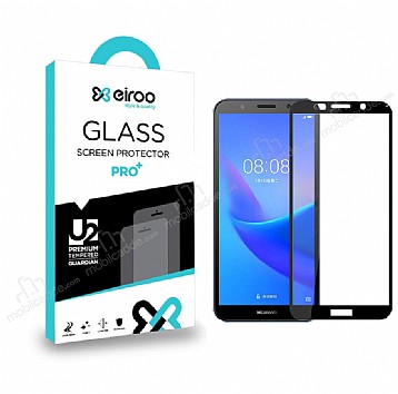 Eiroo Honor 7S Tempered Glass Full Siyah Cam Ekran Koruyucu