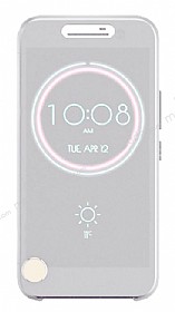 Eiroo HTC 10 Ice View Cover effaf Beyaz Klf