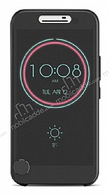 Eiroo HTC 10 Ice View Cover effaf Siyah Kapakl Klf