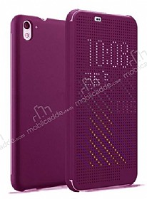 Eiroo HTC Desire 626 Dot View Uyku Modlu nce Yan Kapakl Mor Klf