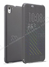 Eiroo HTC Desire 626 Dot View Uyku Modlu nce Yan Kapakl Gri Klf