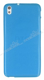 HTC Desire 816 Ultra nce effaf Mavi Silikon Klf