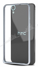 Eiroo HTC Desire 820 Metal Round Bumper Silver Klf