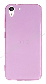 HTC Desire Eye Ultra nce effaf Pembe Silikon Klf