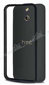Eiroo HTC One E8 Metal Bumper ereve Siyah Klf