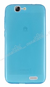 Huawei Ascend G7 Ultra nce effaf Mavi Silikon Klf