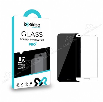 Eiroo Huawei Mate 10 Lite Tempered Glass Full Beyaz Cam Ekran Koruyucu