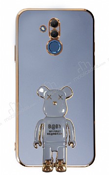Eiroo Huawei Mate 20 Lite Baby Bear Standl Mavi Silikon Klf