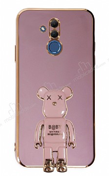 Eiroo Huawei Mate 20 Lite Baby Bear Standl Mor Silikon Klf